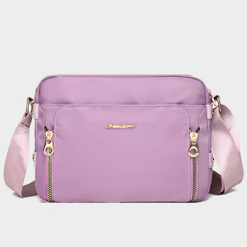 Crossbody Bag for Women – Simple Light Color Waterproof Nylon Bag