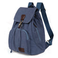 Vintage Canvas Backpack for Women & Girls – Drawstring Rucksack for School & Travel - VOTVO