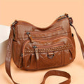 Women's leather bag with multiple pockets - VOTVO