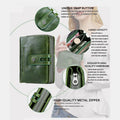 Genuine Leather Multifunctional Anti - theft Wallet for Women – RFID Protection, Card Slots & Zippered Coin Pocket - VOTVO