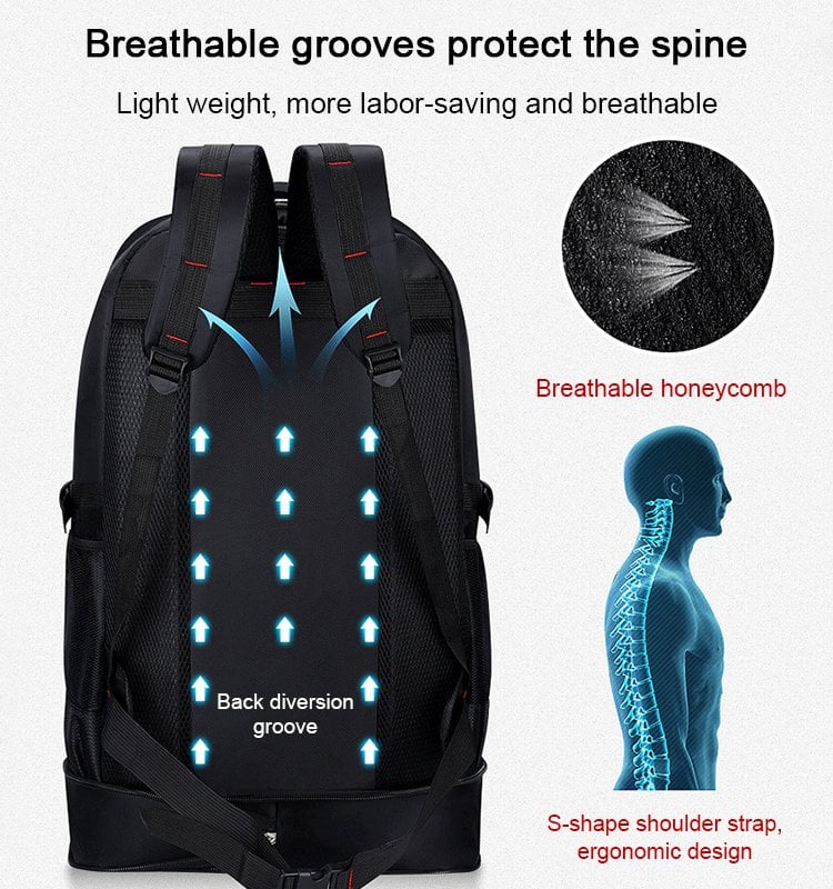 Expandable Oxford Backpack – Large Capacity & Durable for Travel & Work