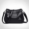 Triple Compartment Leather Handbag for Women Small Casual Crossbody Shoulder Bag - VOTVO