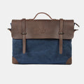Messenger Bag for Men – Canvas Vintage Crossbody Handbag with Crazy Horse Leather, Casual Business Document Bag - VOTVO