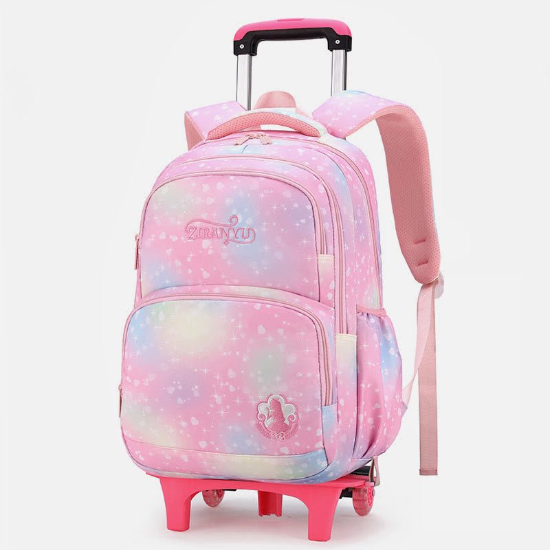 Durable Nylon Rolling Backpack for Kids – School Bag with Wheels, Adjustable Straps - VOTVO