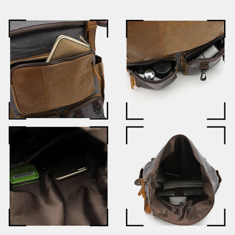 Vintage Canvas Backpack | Travel Laptop Backpack for Men & Women | School & College Backpack - VOTVO
