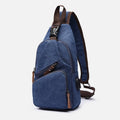 Canvas Sling Bag Crossbody Backpack – Casual Rucksack with USB Charging Port - VOTVO