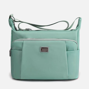 Crossbody Plaid Nylon Tote Bag for Women – Multi-Pocket Waterproof Purse