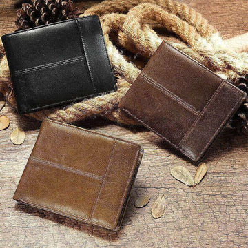 Retro Large Capacity RFID GenuineLeather Wallet