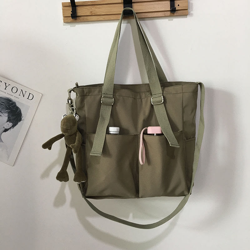 Waterproof Canvas Tote Bag for Women – Large Capacity Crossbody & Shoulder Bag for Students - VOTVO