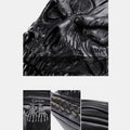 3D Skull Punk Rivet Leather Backpack | Waterproof Embossed Ghost Head Knapsack - VOTVO