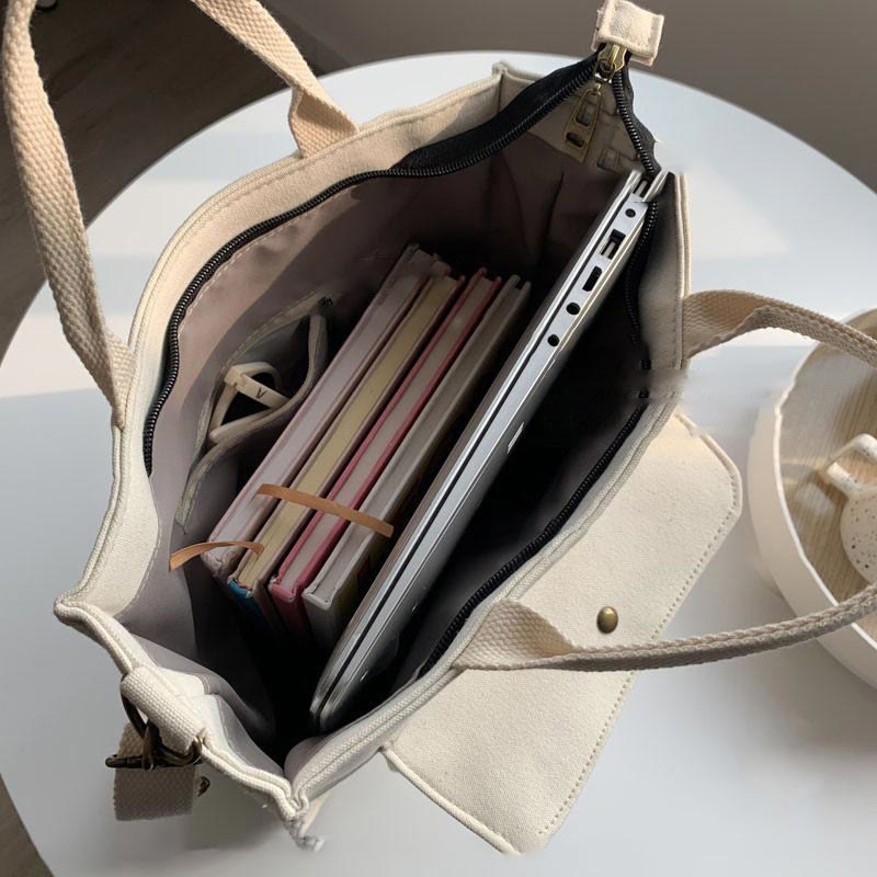 Vintage Corduroy Tote Bag for Women – Crossbody Handbag with Adjustable Strap for Daily Use, Travel, and Shopping - VOTVO