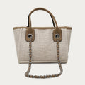 Crossbody Canvas Tote for Women – Chain Strap Bucket Bag - VOTVO