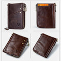 RFID Anti - theft Genuine Leather Multi - slot Bifold Wallet for Men - Stylish Business Wallet - VOTVO