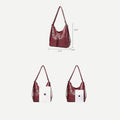 3 - Way Use Backpack Multi - Pocket Leather Zip Crossbody Shoulder Bag - VOTVO