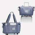 Tote Bag for Travel with Pull Rod & Oblique Folding Storage – Large Capacity Nylon Travel Sleeve - VOTVO
