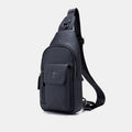 Genuine Leather Sling Chest Bag with Earphone Hole – Stylish & Practical Crossbody Shoulder Bag - VOTVO