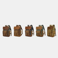 Vintage Canvas Backpack with Genuine Leather Accents – Casual Laptop Travel Rucksack for Men & Women - VOTVO