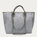Crossbody Canvas Tote for Women – Chain Strap Bucket Bag - VOTVO