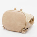 Women’s Straw Backpack – Summer Beach Woven Drawstring Handbag - VOTVO