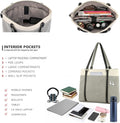 Women Laptop Tote Bag for Work – Lightweight Splice Canvas 15.6 Inch Handbag Purse - VOTVO