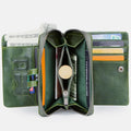 Genuine Leather Multifunctional Anti - theft Wallet for Women – RFID Protection, Card Slots & Zippered Coin Pocket - VOTVO