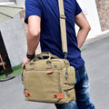 Messenger Bag for Men – Casual Canvas Multi - Pocket Crossbody Bag with Adjustable Strap - VOTVO