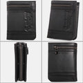 RFID Large Capacity Bifold Wallet for Men – Retro Genuine Leather with 20 Card Slots & Zipper Pockets - VOTVO