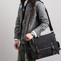 Canvas Messenger Bag for Men | Vintage Crossbody Laptop Briefcase - VOTVO