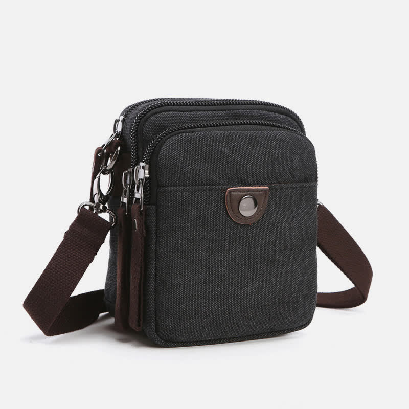Belt Loop Holster Phone Purse - Small Canvas Crossbody Side Shoulder Bag - VOTVO