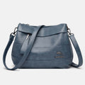 Triple Compartment Leather Handbag for Women Small Casual Crossbody Shoulder Bag - VOTVO