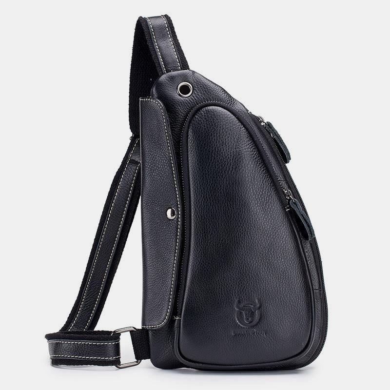 Anti - theft Slim Sling Bag for Men | Genuine Leather Crossbody Chest Bag - VOTVO