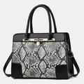 Vintage Women's Top - Handle Satchel Purses Work Tote Shoulder Bag with Long Strap - VOTVO