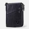 RFID Anti - theft Genuine Leather Multi - slot Bifold Wallet for Men - Stylish Business Wallet - VOTVO