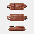 Vintage Multi - Carry Genuine Leather Sling Bag – Versatile Crossbody, Waist, and Sling Bag for Men and Women - VOTVO