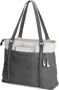 Women Laptop Tote Bag for Work – Lightweight Splice Canvas 15.6 Inch Handbag Purse - VOTVO