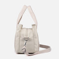 Solid Color Small Tote Triple Compartment Large Crossbody Canvas Purse - VOTVO