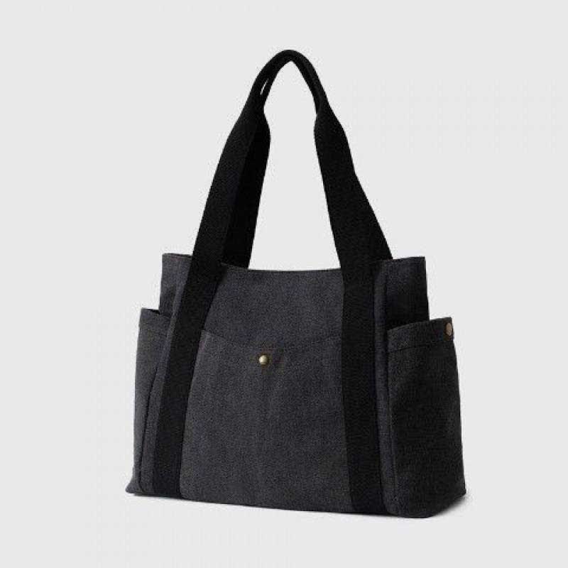 Large Capacity Canvas Shoulder Tote Bag – Multi - Pocket Handbag for Shopping, Travel & Everyday Use - VOTVO