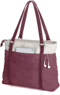 Women Laptop Tote Bag for Work – Lightweight Splice Canvas 15.6 Inch Handbag Purse - VOTVO