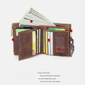 Multifunctional Double Zipper Vintage Wallet – Stylish and Practical - VOTVO