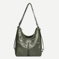 3 - Way Use Backpack Multi - Pocket Leather Zip Crossbody Shoulder Bag - VOTVO