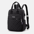 Lightweight Embossed Embroidery Backpack with USB Charging Port – Perfect for Women on the Go - VOTVO
