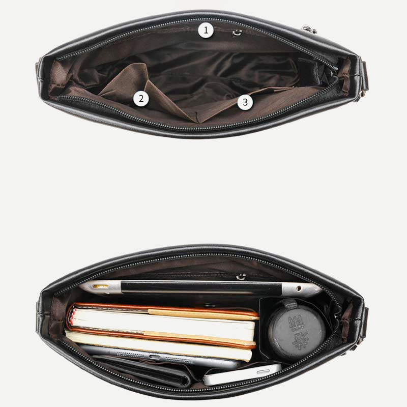 Men's Messenger Bag – Soft PU Leather Crossbody Sling Pack for Travel, Business & Daily Use - VOTVO