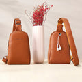 Lightweight Casual Sling Bag for Women – PU Leather Small Crossbody Backpack - VOTVO