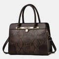 Vintage Women's Top - Handle Satchel Purses Work Tote Shoulder Bag with Long Strap - VOTVO