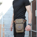 Men’s Retro Canvas Leg Bag – Outdoor Sports Crossbody with Adjustable Strap - VOTVO