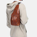 USB Charging Real Leather Sling Bag for Men – Crossbody Shoulder Bag with Adjustable Straps - VOTVO