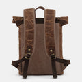 Unisxe Leather Canvas Waxed Backpack Travel Rucksack Waterproof Laptop Bag - VOTVO