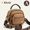 Classic Multifunctional Compartments Adjustable Wide Shoulder Strap PU Leather Crossbody Bag - VOTVO