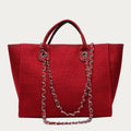 Crossbody Canvas Tote for Women – Chain Strap Bucket Bag - VOTVO