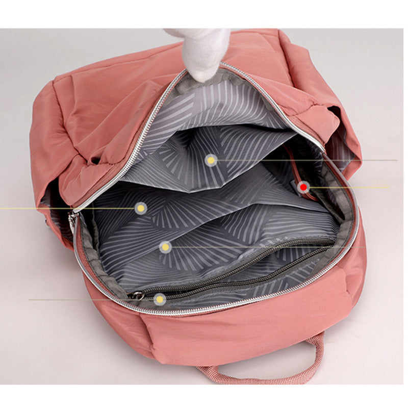 Women’s Nylon Backpack with Small Coin Purse – Casual Travel Daypack Handbag